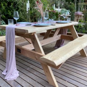 Picknicktafel kopen - sterke Picknicktafel - Douglas houten tafel